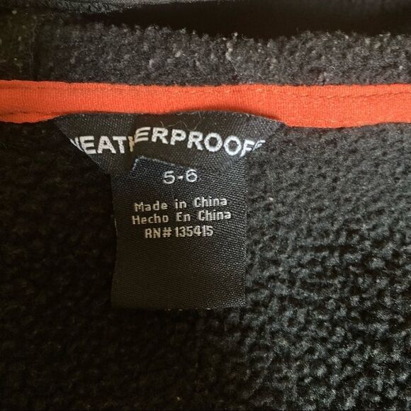 Weatherproof Boys Scuba Jacket Gray Lightweight Full Zip Pockets Hooded size 5/6 - Picture 9 of 13